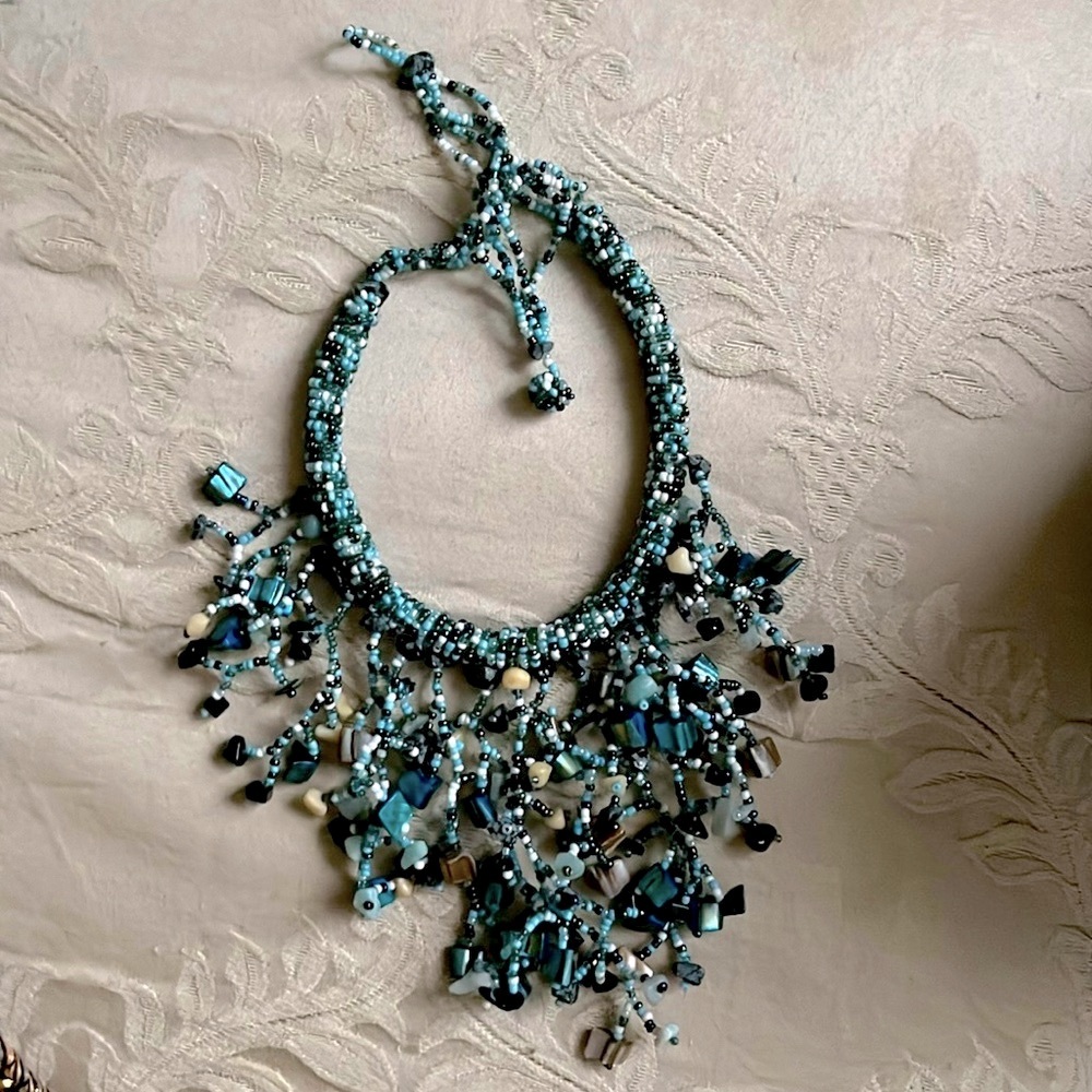 Shades of blue! Beads are beautifully made.